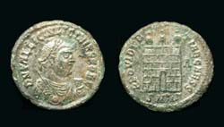 Licinius II, Heraclea, Silvered Campgate, Wearing Imperial Mantle